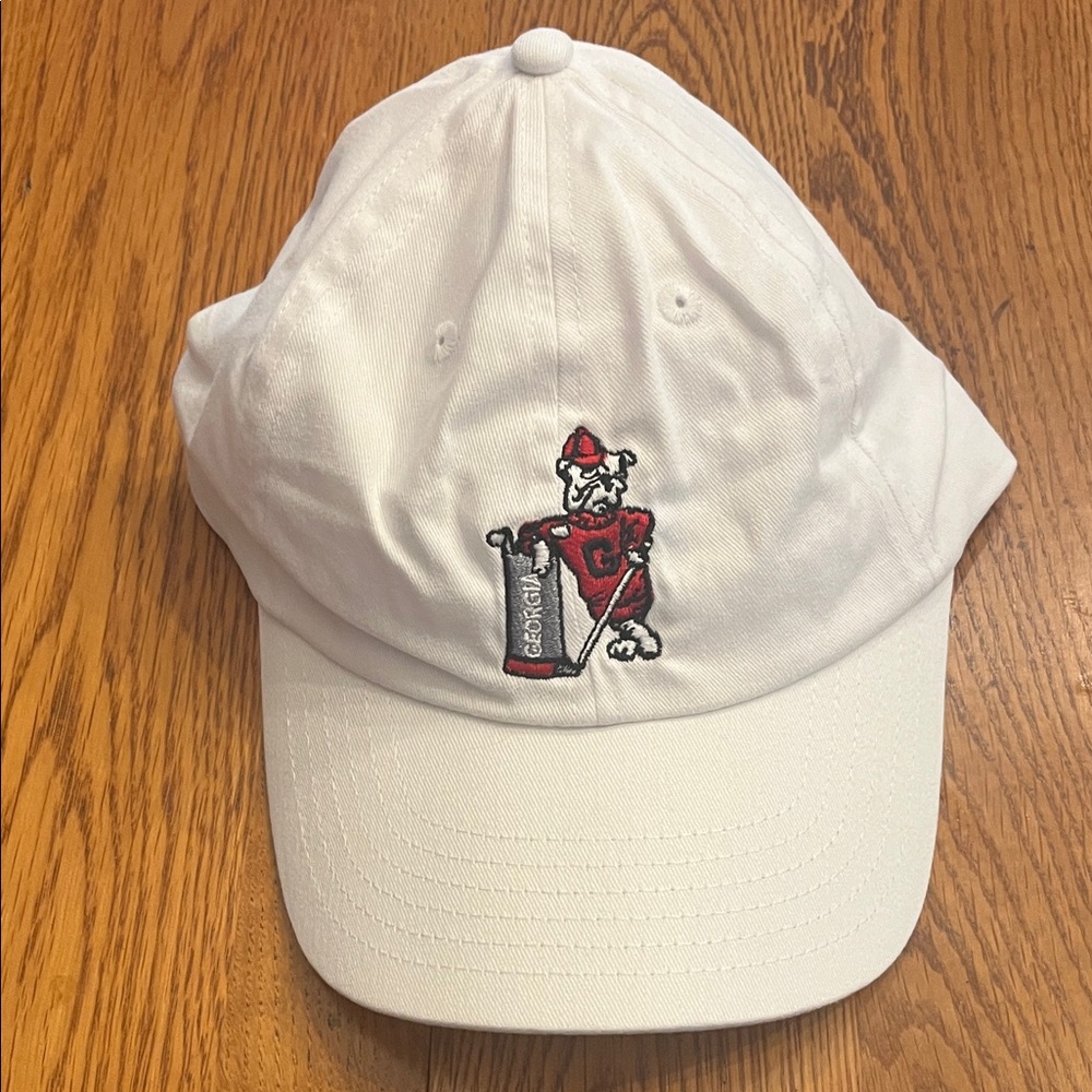 White Cap with Embroidered Mascot